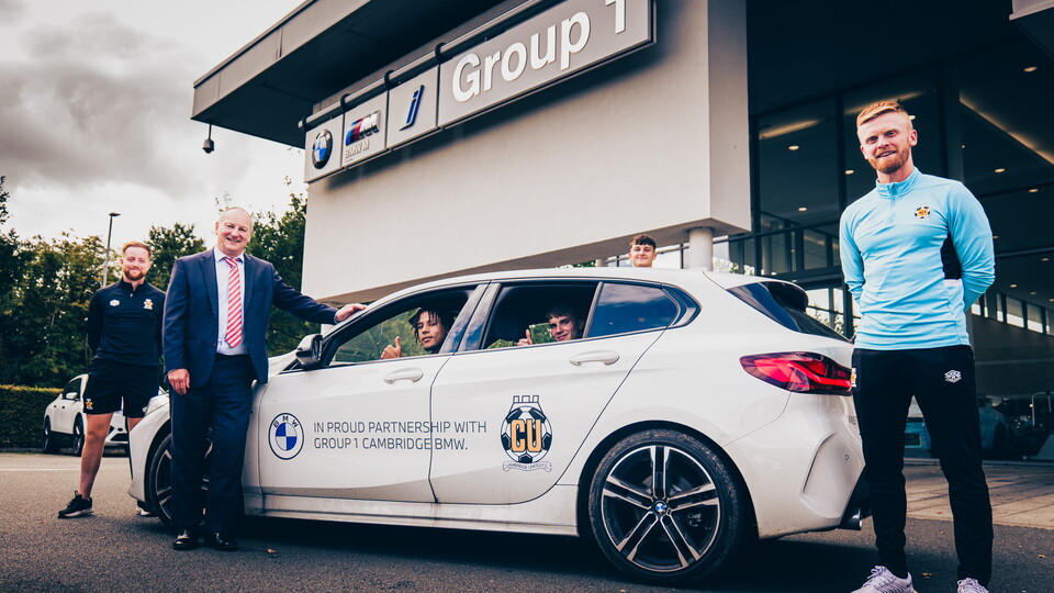 Cambridge United Academy and Group 1 BMW Cambridge partnership photo
