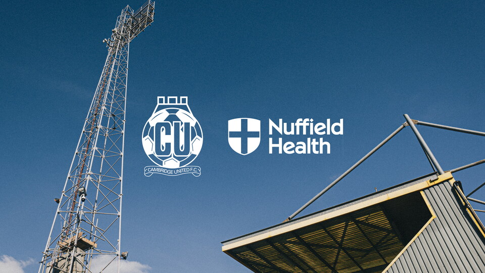 Cambridge United x Nuffield Health Sponsor Graphic