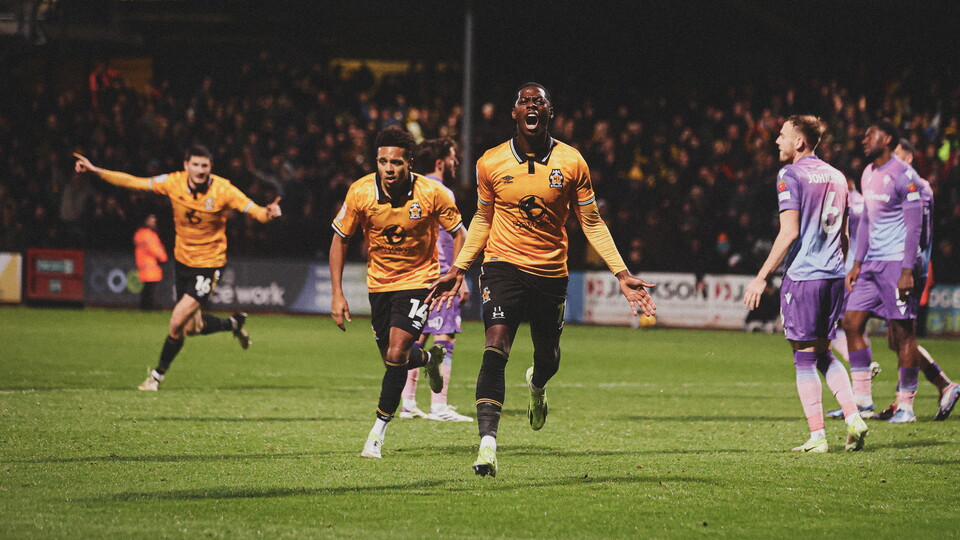 Kaikai celebrates vs Bolton