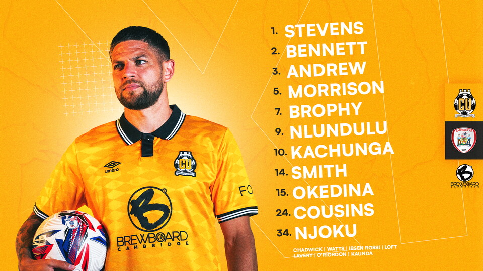 Team News graphic for Cambridge United vs Barnsley