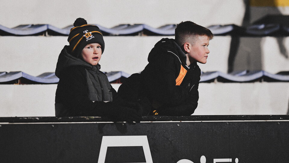 Young fans at the Cledara Abbey Stadium