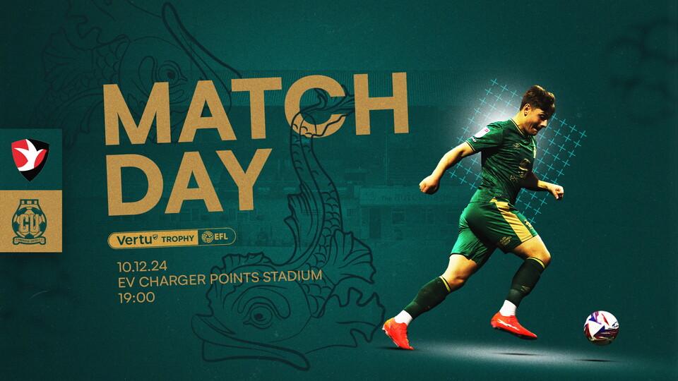 Matchday graphic for Cheltenham Town vs Cambridge United