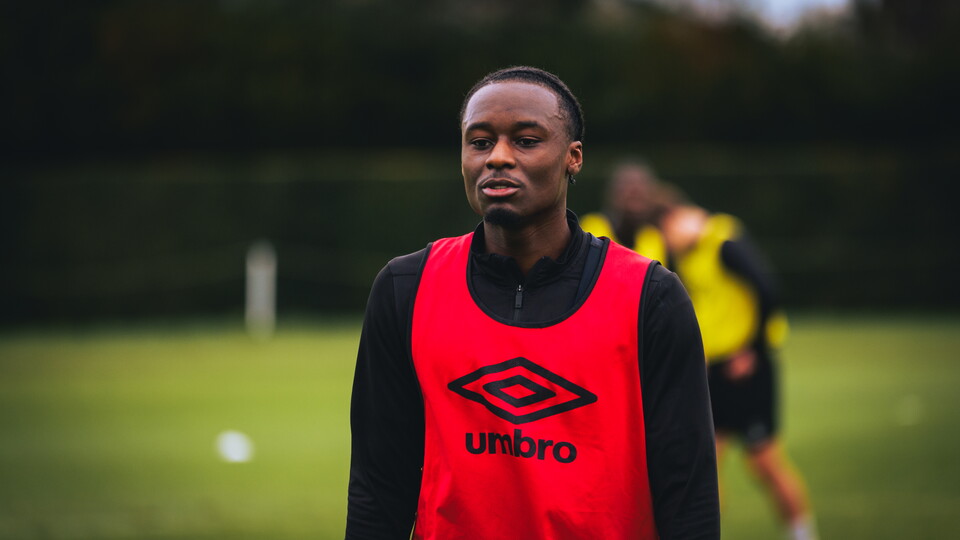 Jubril Okedina in training