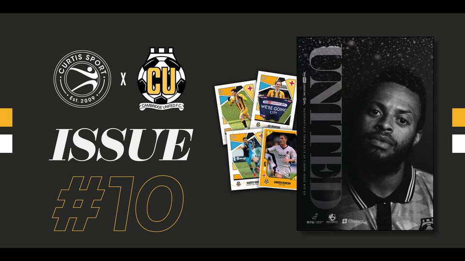 Graphic promoting the Cambridge United vs Huddersfield Town Matchday Programme