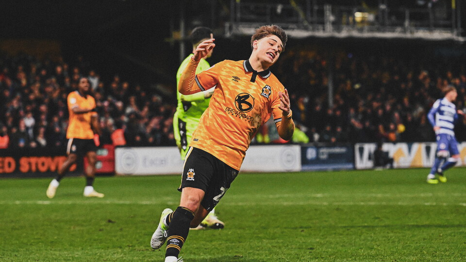 Josh Stokes shows his frustration vs Reading