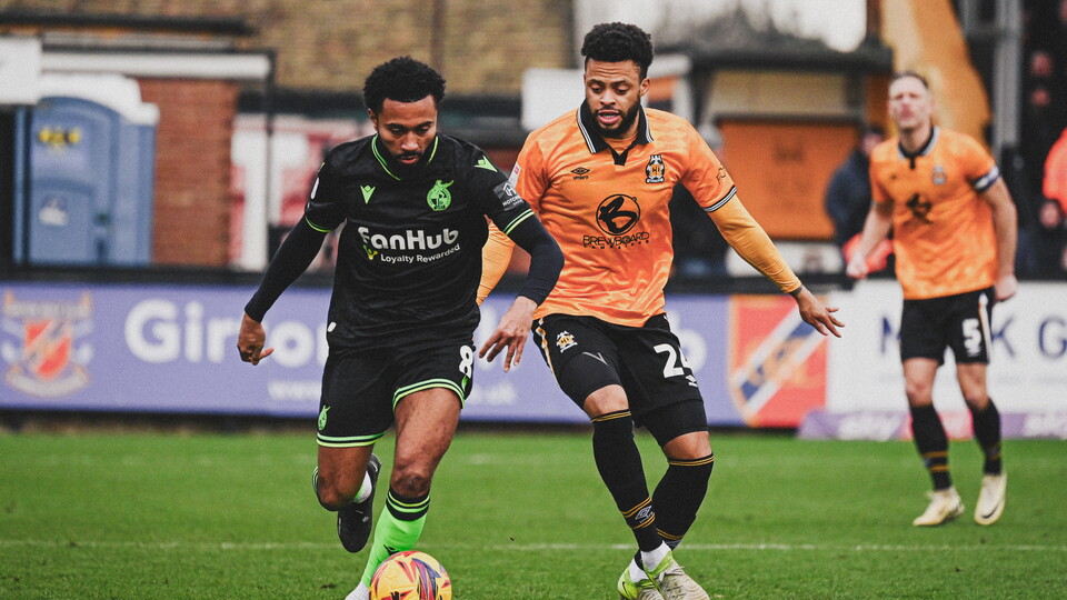 Jordan Cousins in action vs Bristol Rovers