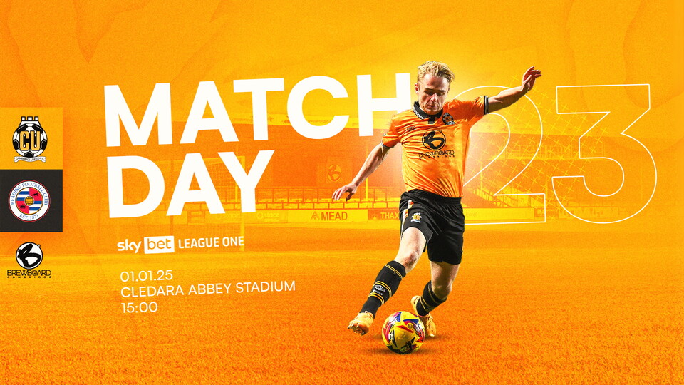 Matchday graphic for Cambridge United vs Reading