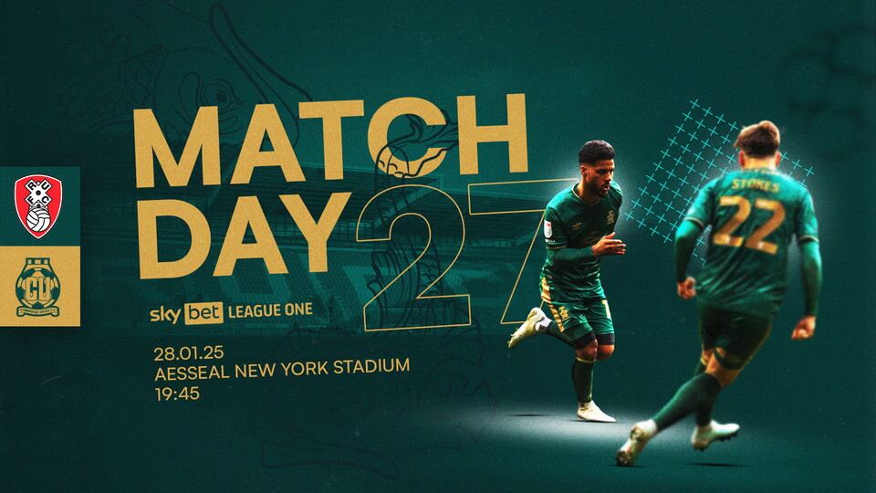 Matchday graphic for Rotherham United vs Cambridge United