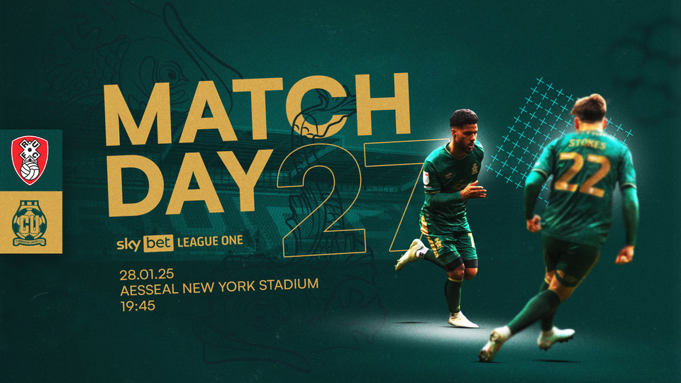 Matchday graphic for Rotherham United vs Cambridge United