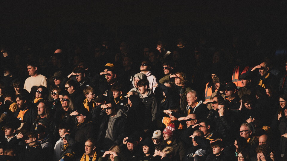 Fans at the Cledara Abbey Stadium