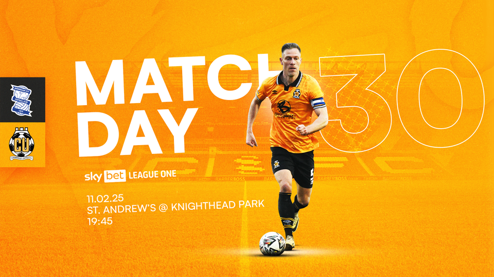 Matchday graphic for Birmingham City vs Cambridge United