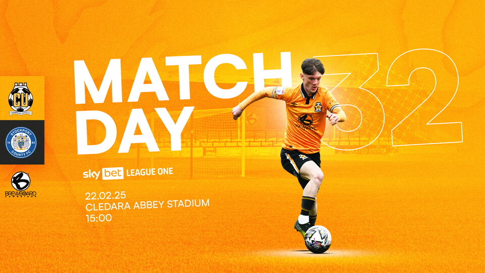 Matchday graphic for Cambridge United vs Stockport County