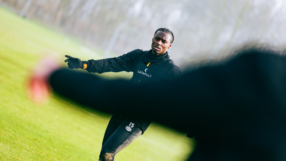 Jubril Okedina in training