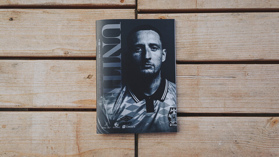 Ryan Loft on the front of the Matchday Programme