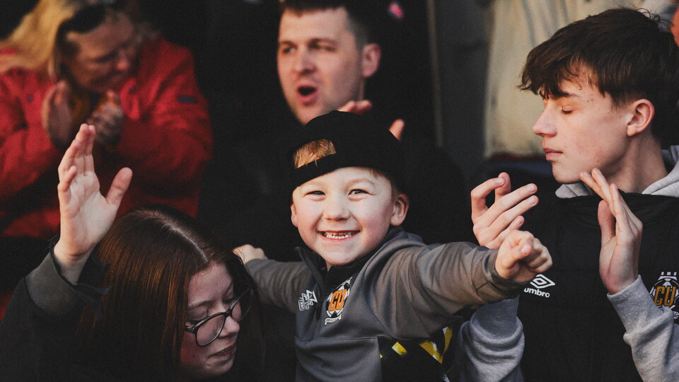 A young fan at the Cledara Abbey Stadium