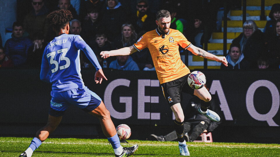 Scott Malone in action vs Peterborough