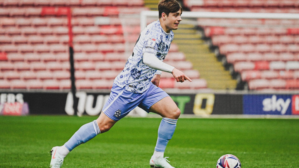 Josh Stokes in action vs Barnsley