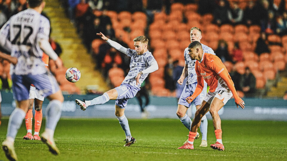 Ben Stevenson in action vs Blackpool