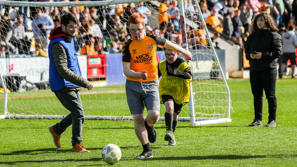Foundation participants on the pitch