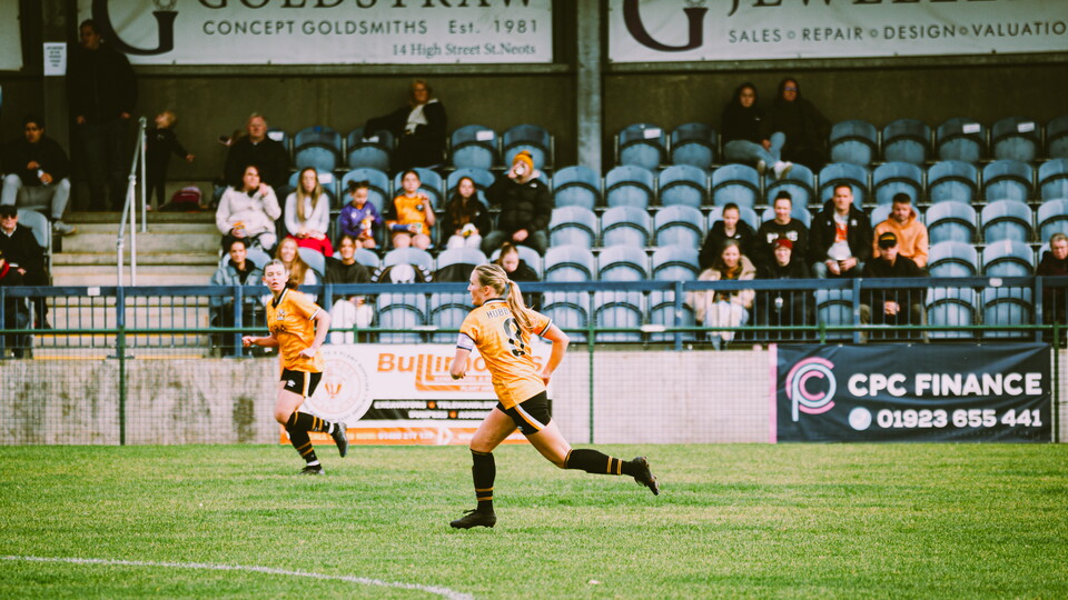 Cambridge United Women in action at the Premier Plus Stadium