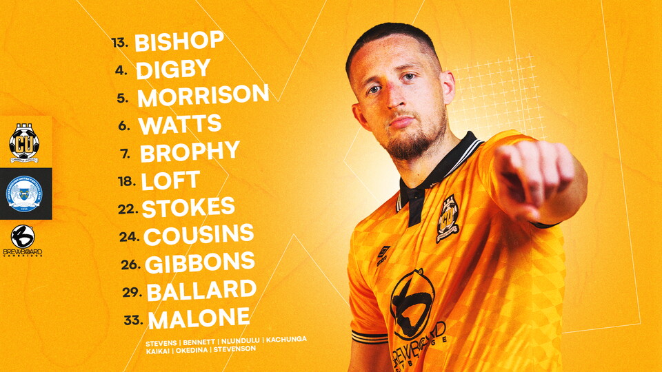 Team news graphic for Cambridge United vs Peterborough United
