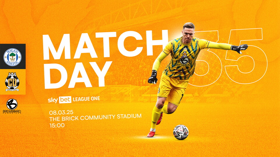 Matchday graphic for Wigan Athletic vs Cambridge United