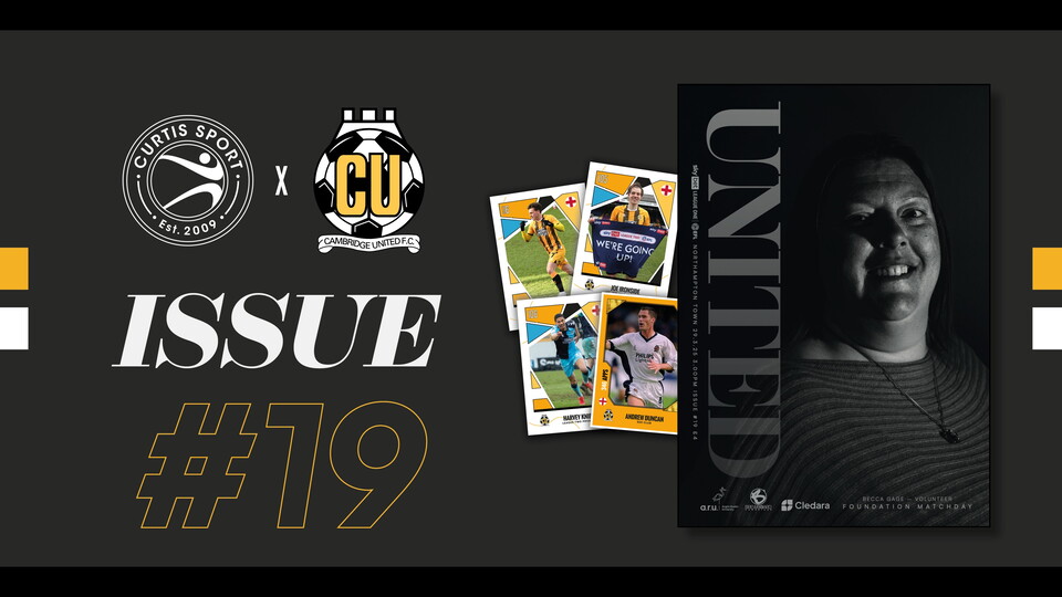 Graphic promoting Cambridge United programme
