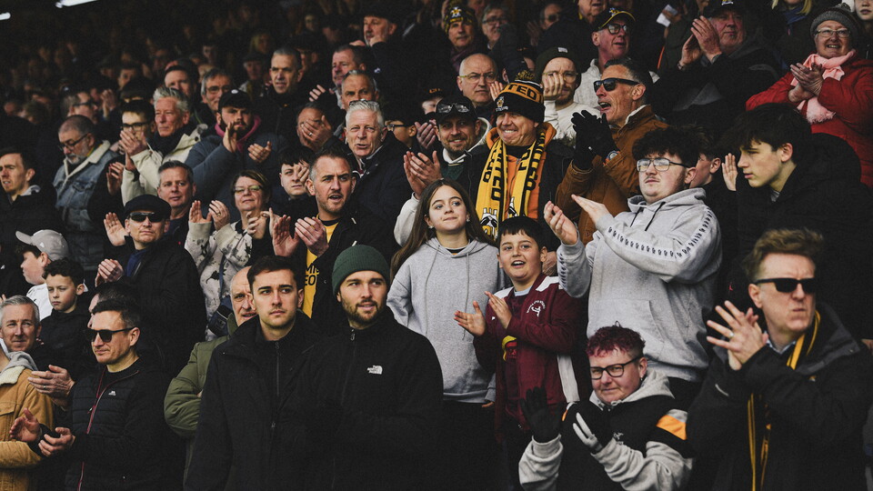 Fans at the Cledara Abbey Stadium