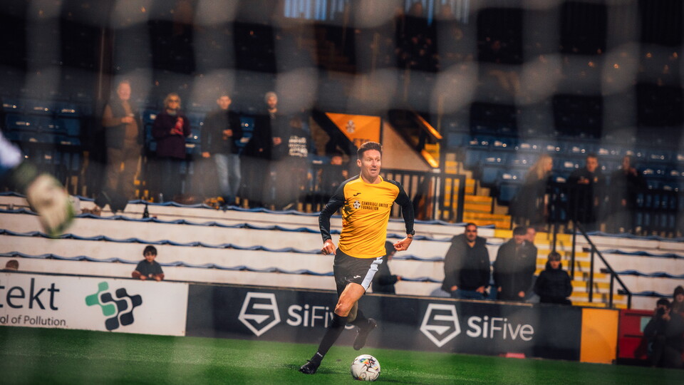 Barry Corr in action at the CB Groundworks Charity game