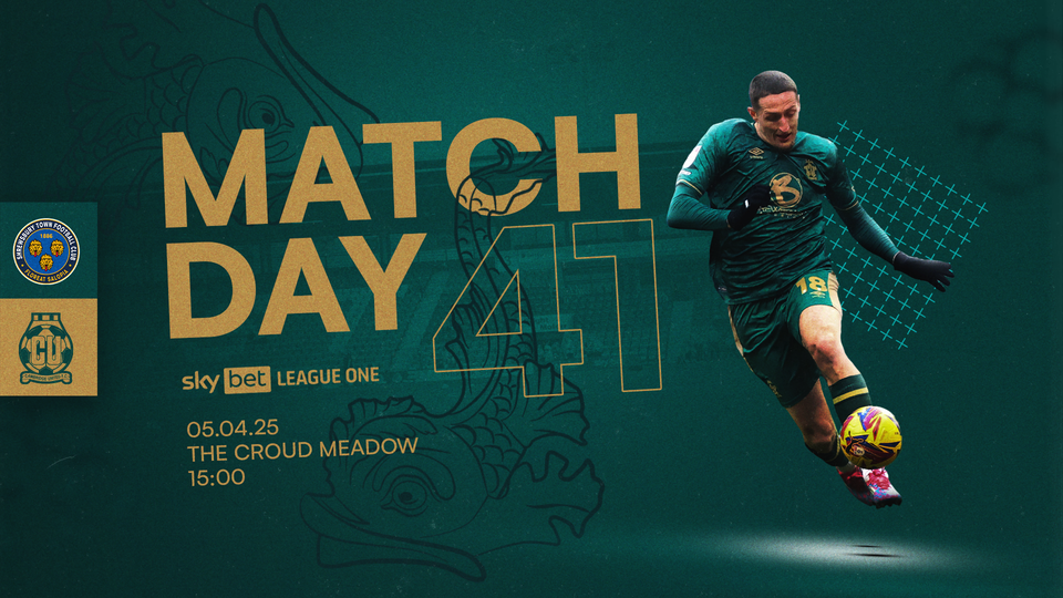 Matchday graphic for Shrewsbury vs Cambridge United 
