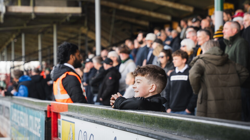 A young fan at the Cledara Abbey Stadium