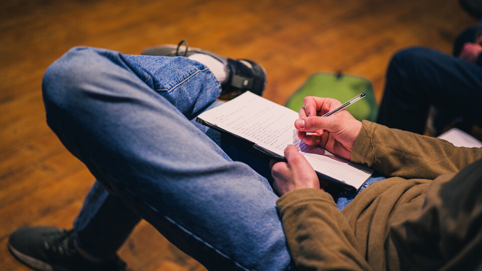 Close up of footnotes