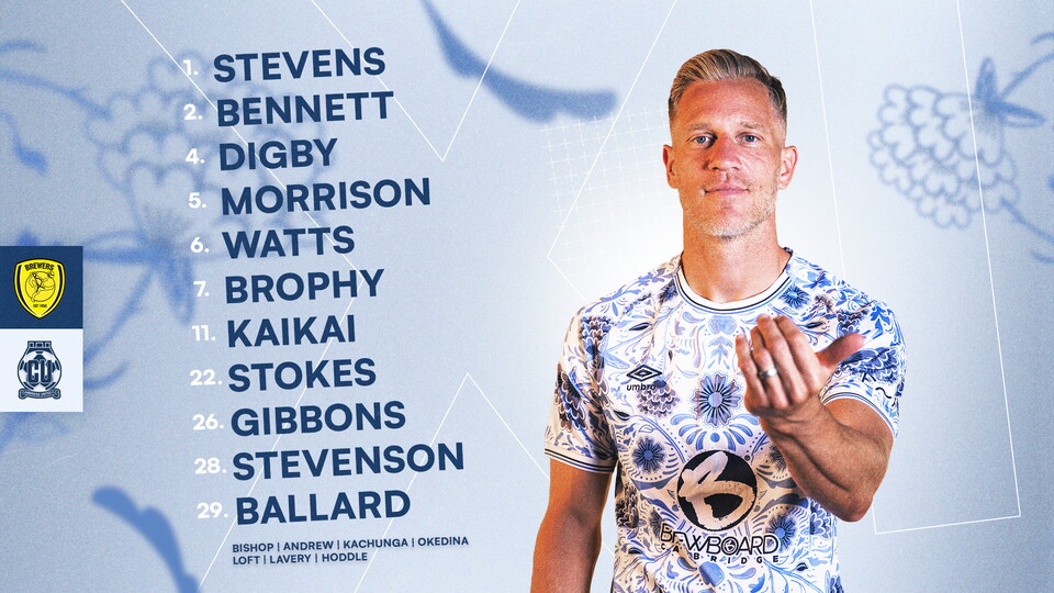 Team News graphic for Burton Albion vs Cambridge United