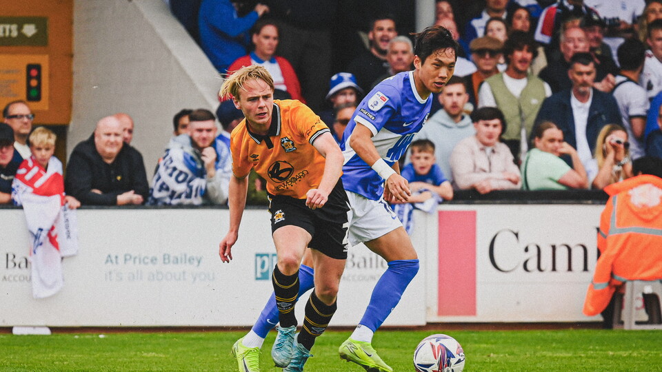 Liam Bennett in action vs Birmingham City