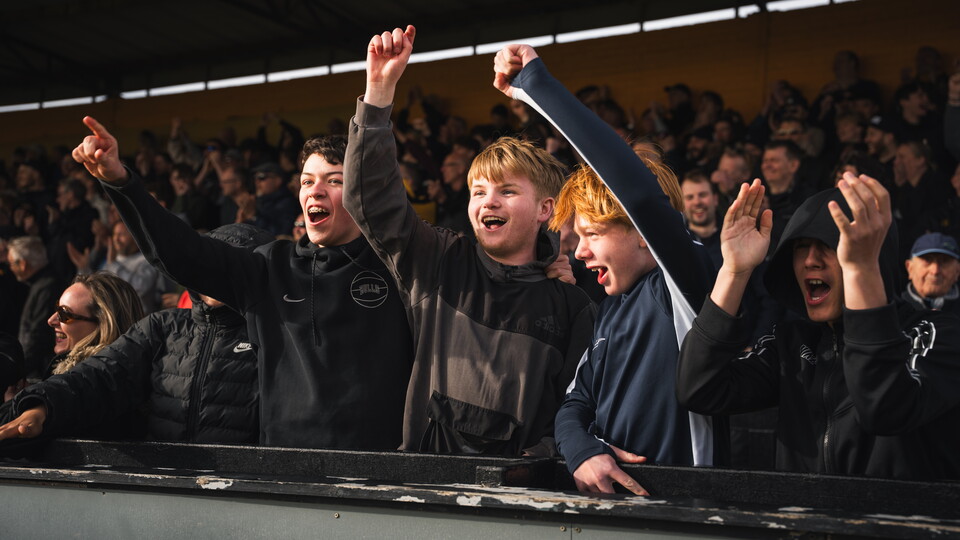 Supporters at the Cledara Abbey Stadium