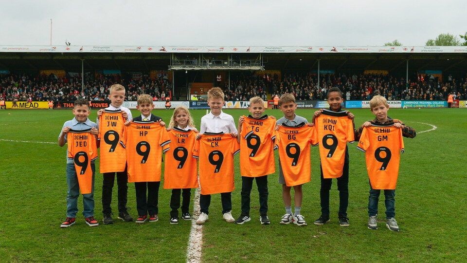 Cambridge United U9s at the Cledara Abbey Stadium