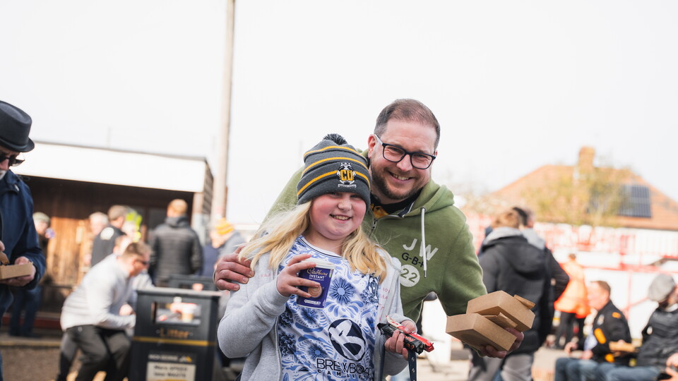 Supporters at the Cledara Abbey Stadium