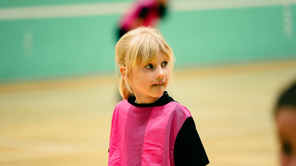 A young female footballer