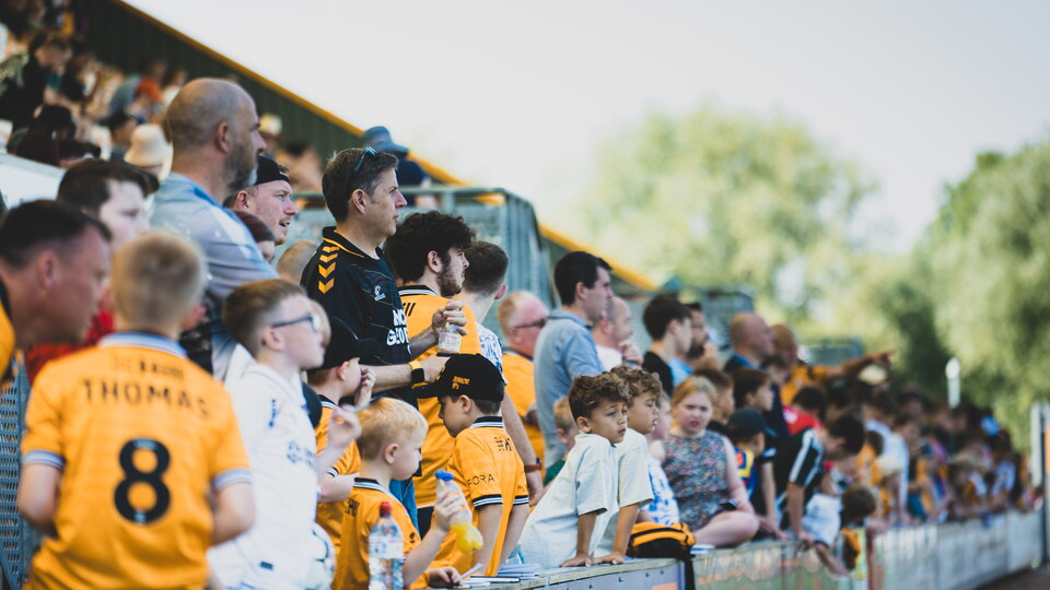 Fans at an Open Day at the Cledara Abbey Stadium