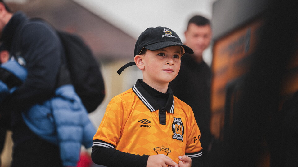 A young fan at the Cledara Abbey Stadium