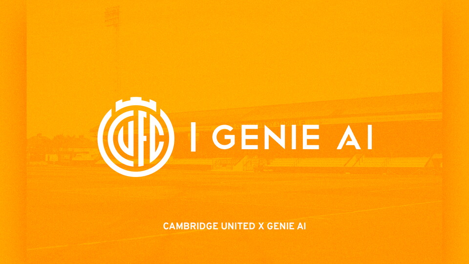 Cambridge United x Genie AI partnership graphic