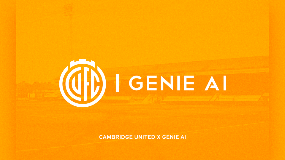 Cambridge United x Genie AI partnership graphic