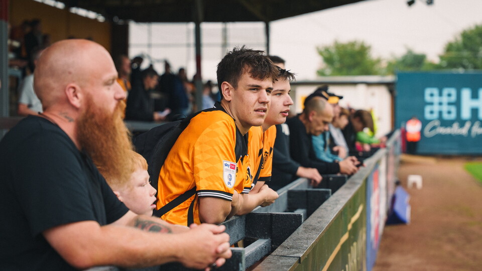 Fans at the Cledara Abbey Stadium