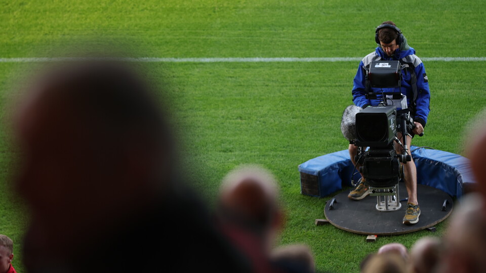 A camera at the Cledara Abbey Stadium