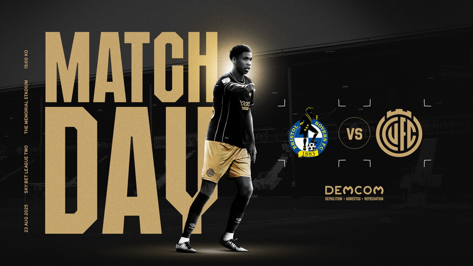 Matchday graphic for Bristol Rovers vs Cambridge United