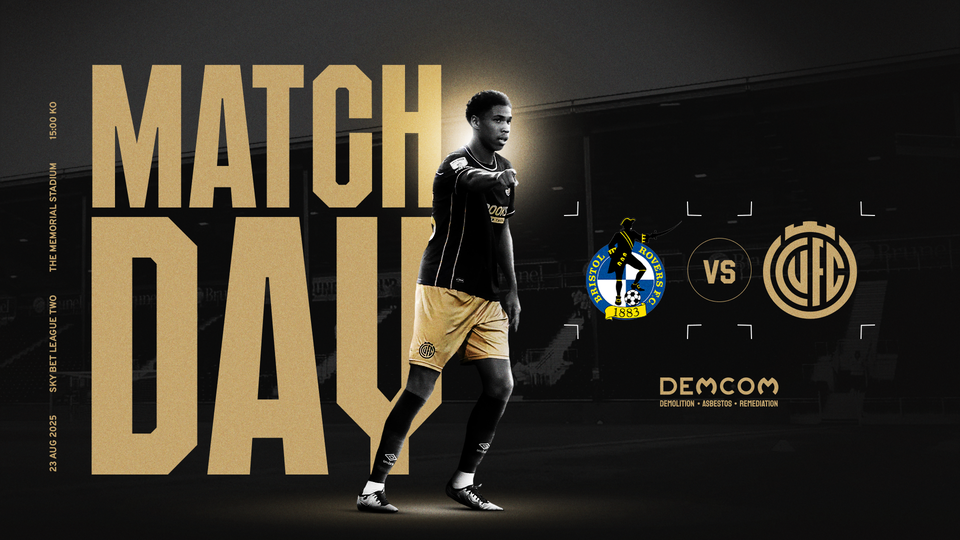 Matchday graphic for Bristol Rovers vs Cambridge United