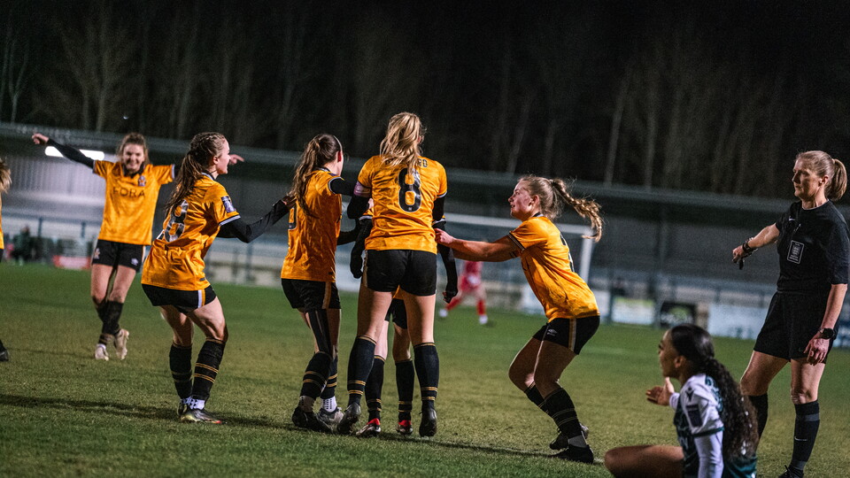 Cambridge United Women celebrate