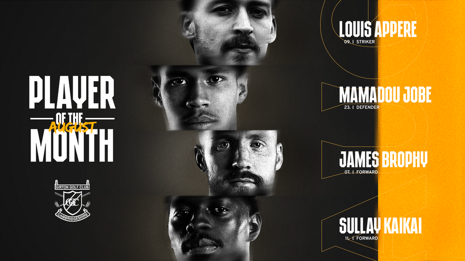 Player of the Month graphic for August 2025