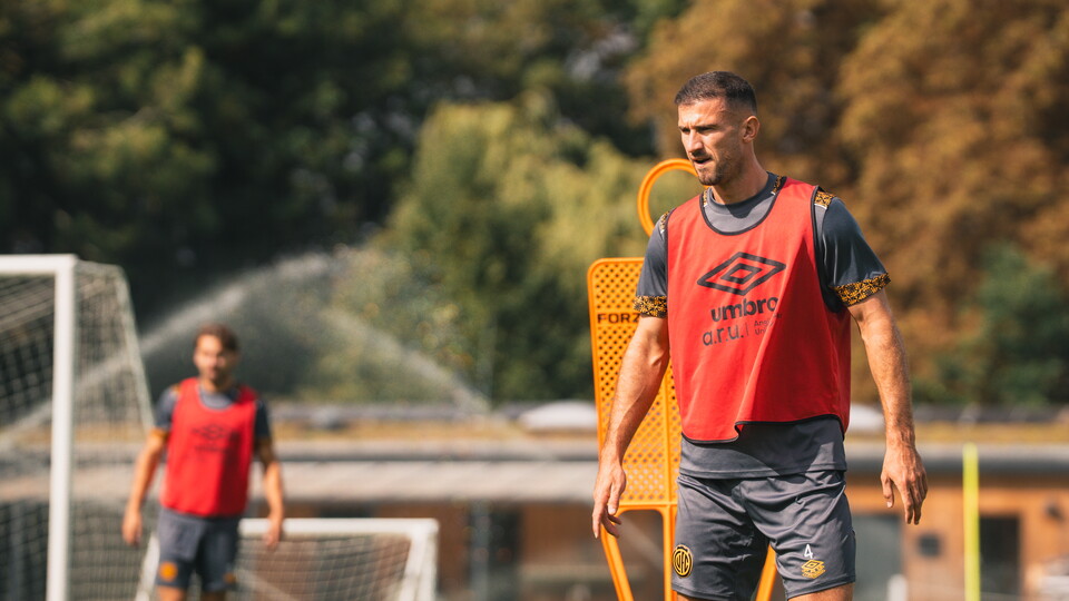 Dom Ball in training