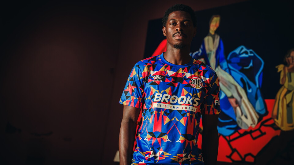 Sullay Kaikai in the Cambridge United Fourth Shirt